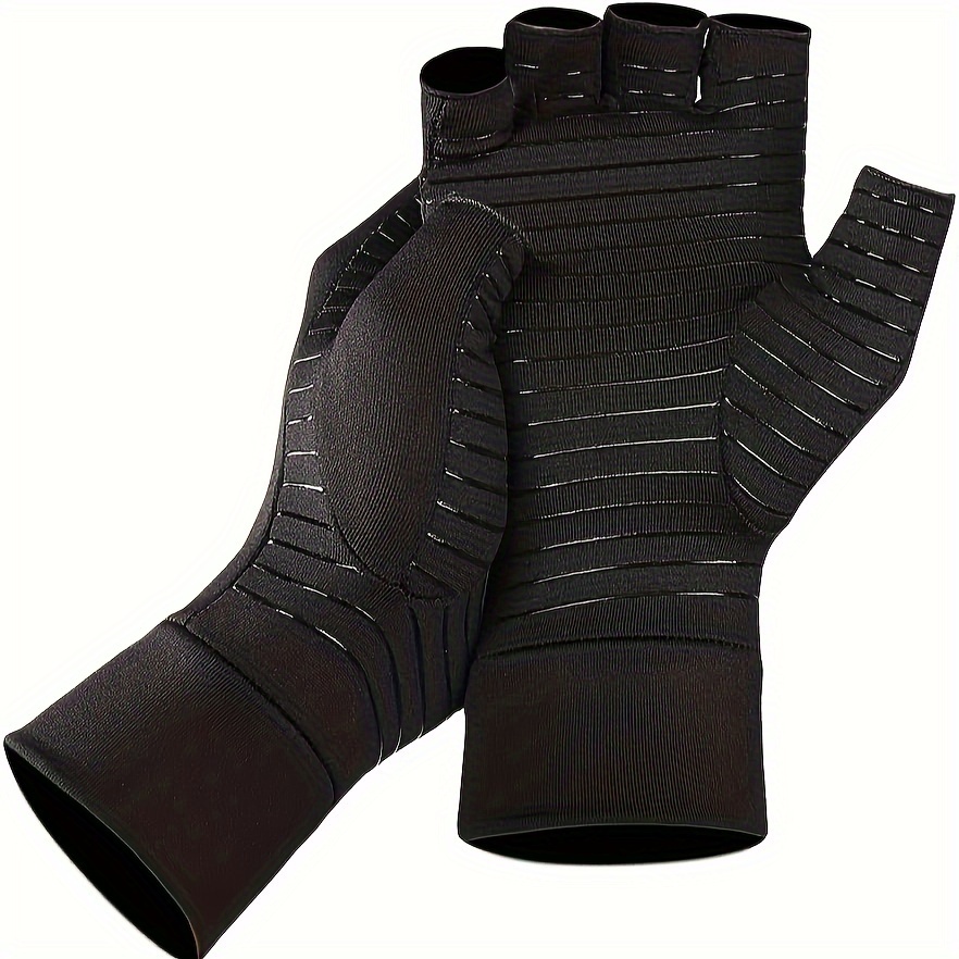 TEMU Copper Infused Half Finger Cycling And Fitness Gloves