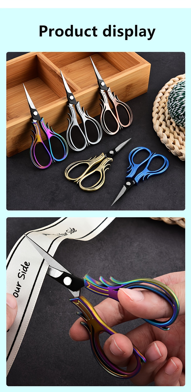 Sewing & Embroidery Scissors Small Retro Sharp-tipped Scissors For Crafts,  Handmade Diy Tools, Orchid Shaped Style, With Sheaths - Temu