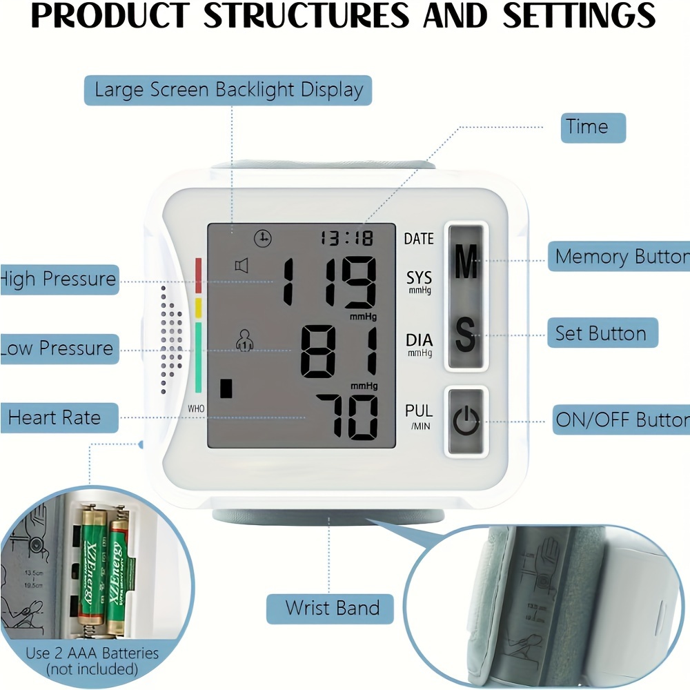 Blood pressure wrist online bands