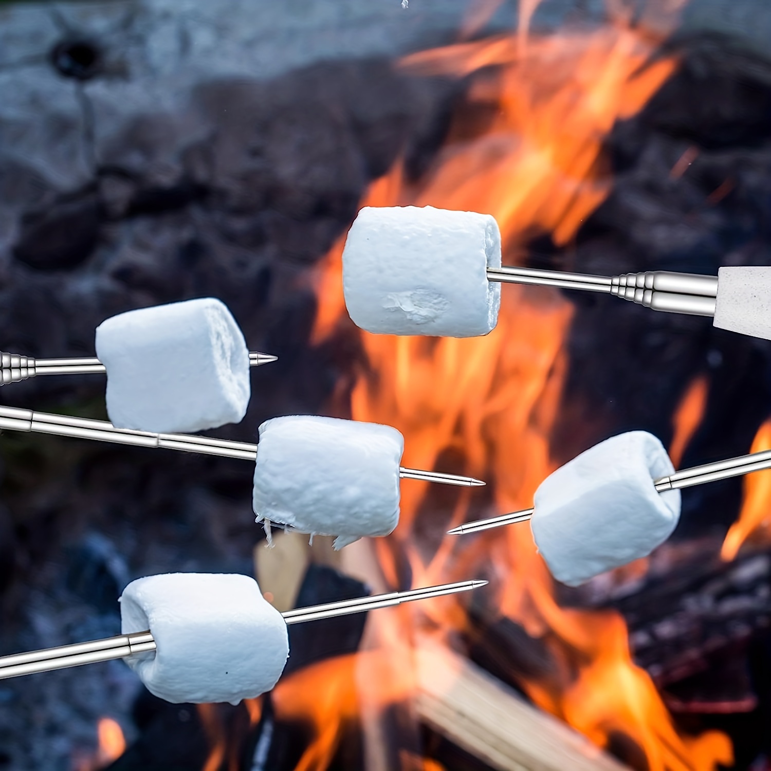 Retractable Barbecue Fork Marshmallow Roasting Sticks - Temu