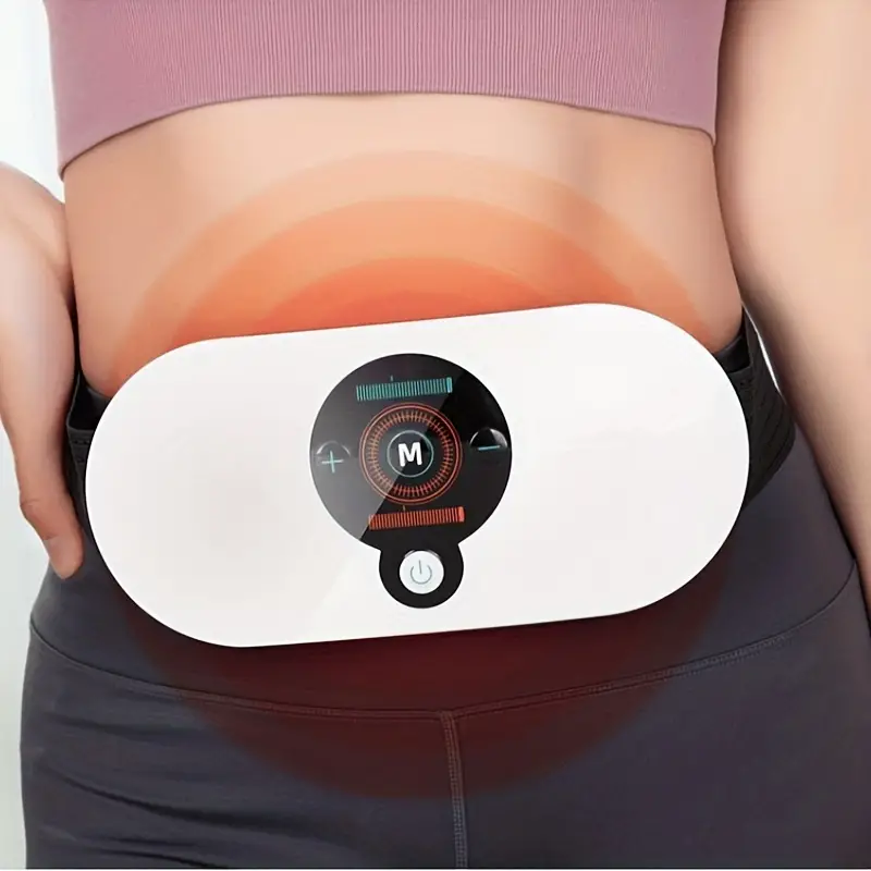 Rechargeable Massage Belt With Pulse Vibration And Heating For Waist And Belly Physiotherapy, Weight Loss And Muscle Relaxation - Temu