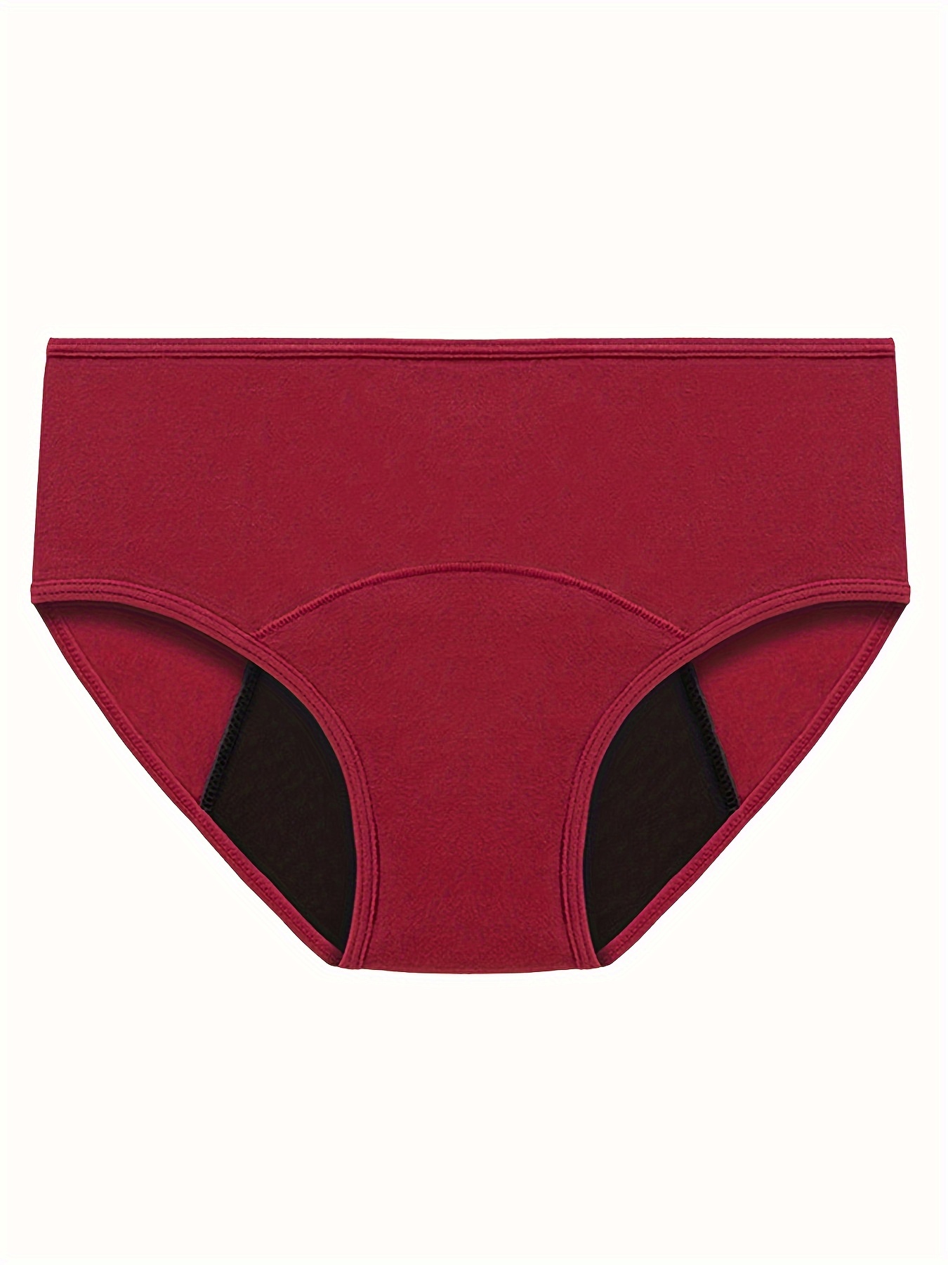 YHIWU Underwear Womens Seamless High Waist Leakproof Underwear For Women  Plus Size Panties Leak Proof Menstrual Panties, Wine, X-Small