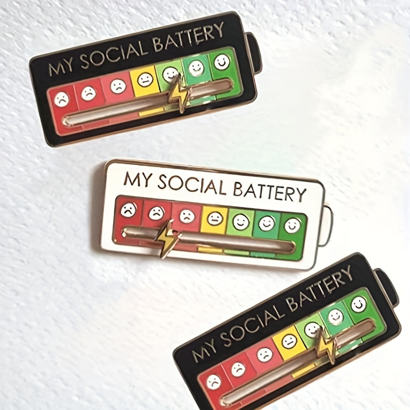 Social Creative Fun Enamel Pin, Unique Design