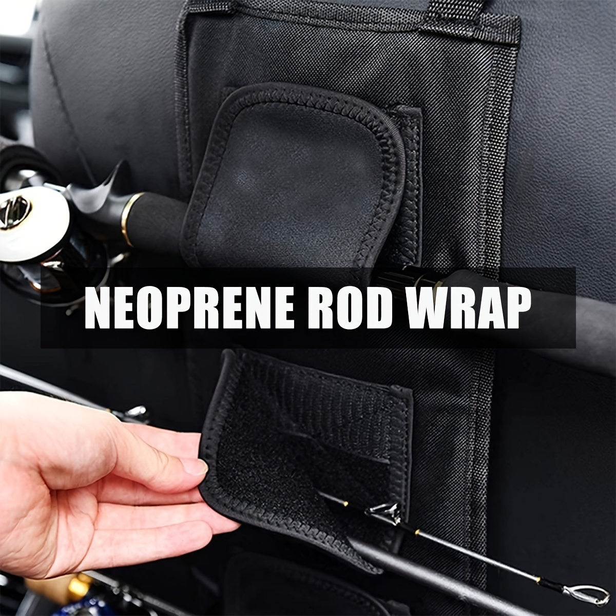 Fishing Rod Holder Adjustable Polyester Strap Combined Rod Bracket for SUV  Van Vehicle/Ship Rear Seats