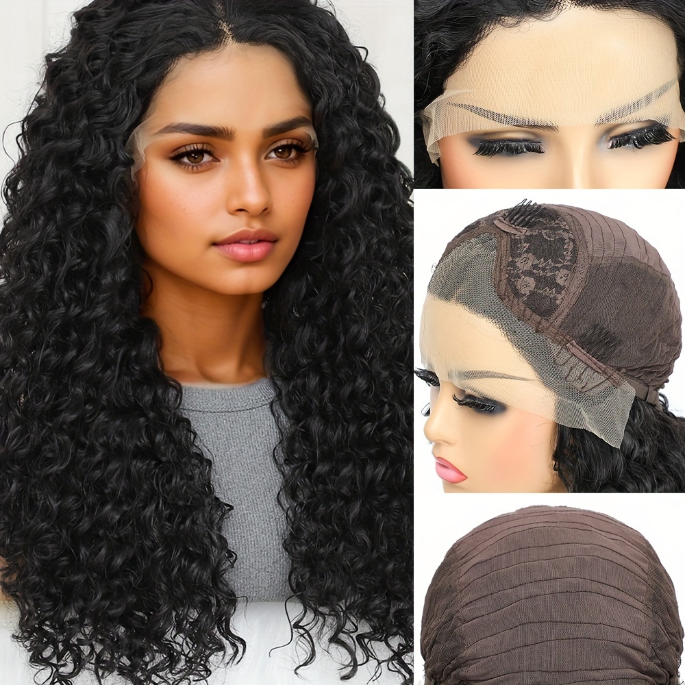 Long Curly Water Wave Wig Synthetic Lace Wig Elegant And Natural Daily Black Friday Christmas Cosplay Use Lace Wig