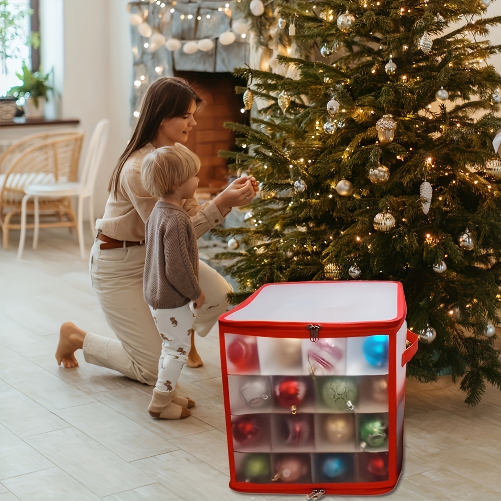 Colored Ball Storage Box Christmas Ornament Organizer - Temu