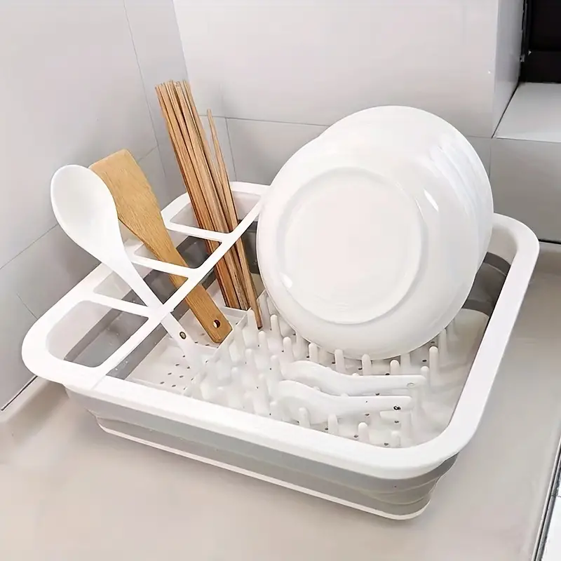 Portable Collapsible Dish Rack For Kitchen Sink And Rv Camping