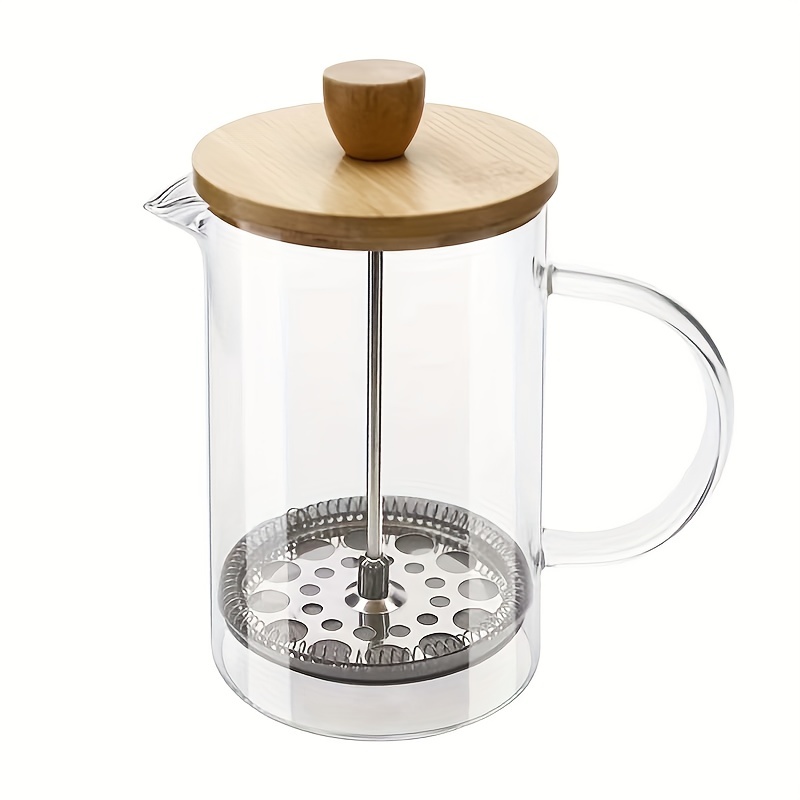 Large Capacity French Pressure Pot 304 Stainless Steel Multifunctional  Glass Coffee Pot Large Capacity Household Tea Infuser Tea Maker - Temu