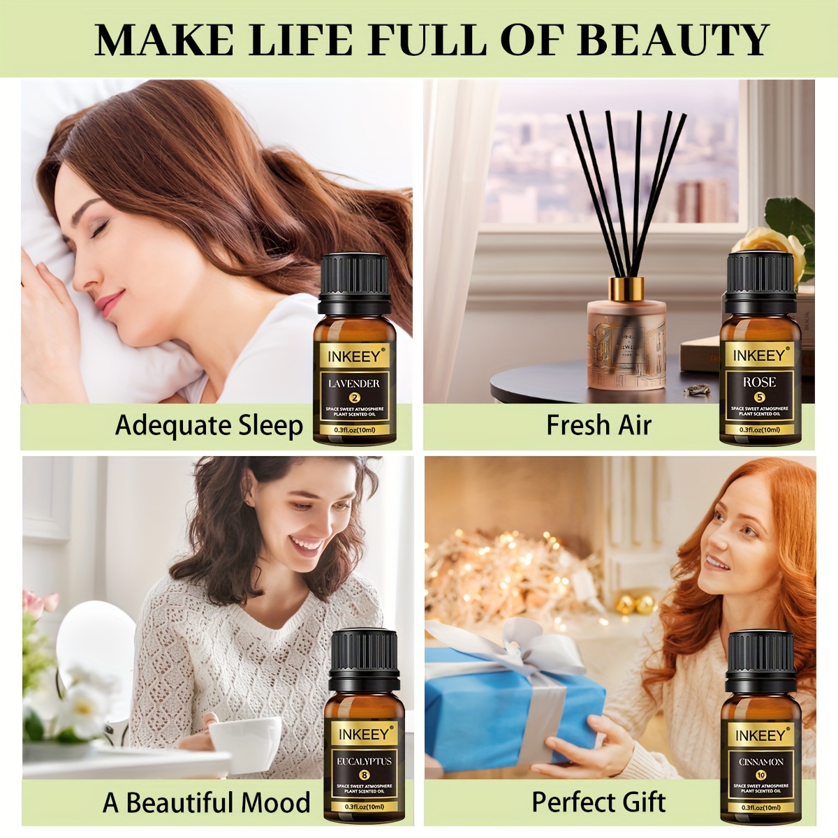 0.33fl.oz Freesia Fragrance Essential Oil Perfume Oil For Diffusers  Humidifier Home Massage Bath Sleep Relaxation - Temu