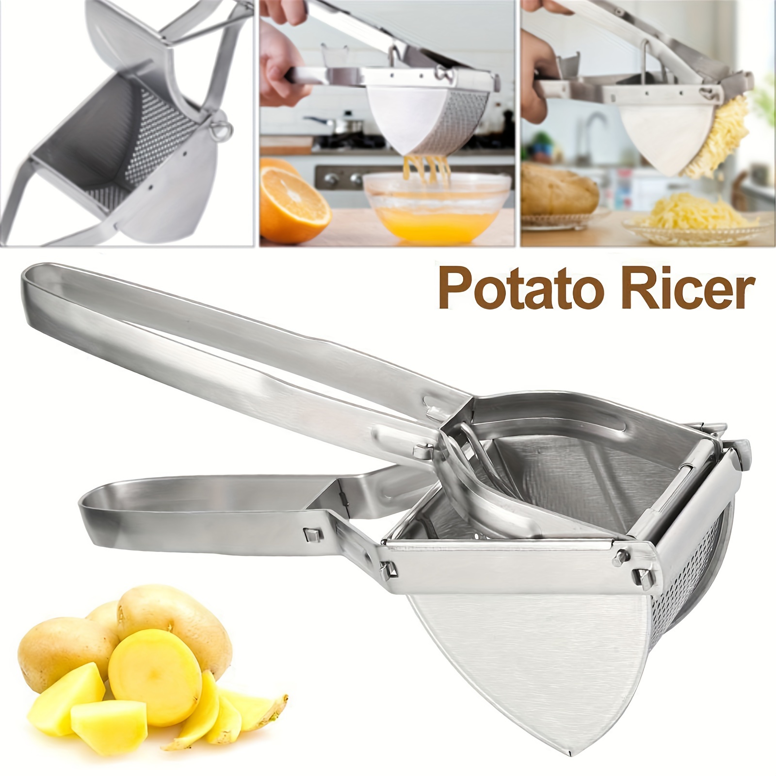 Potato Ricer Stainless Steel Potato Masher Food Ricer Fruit - Temu