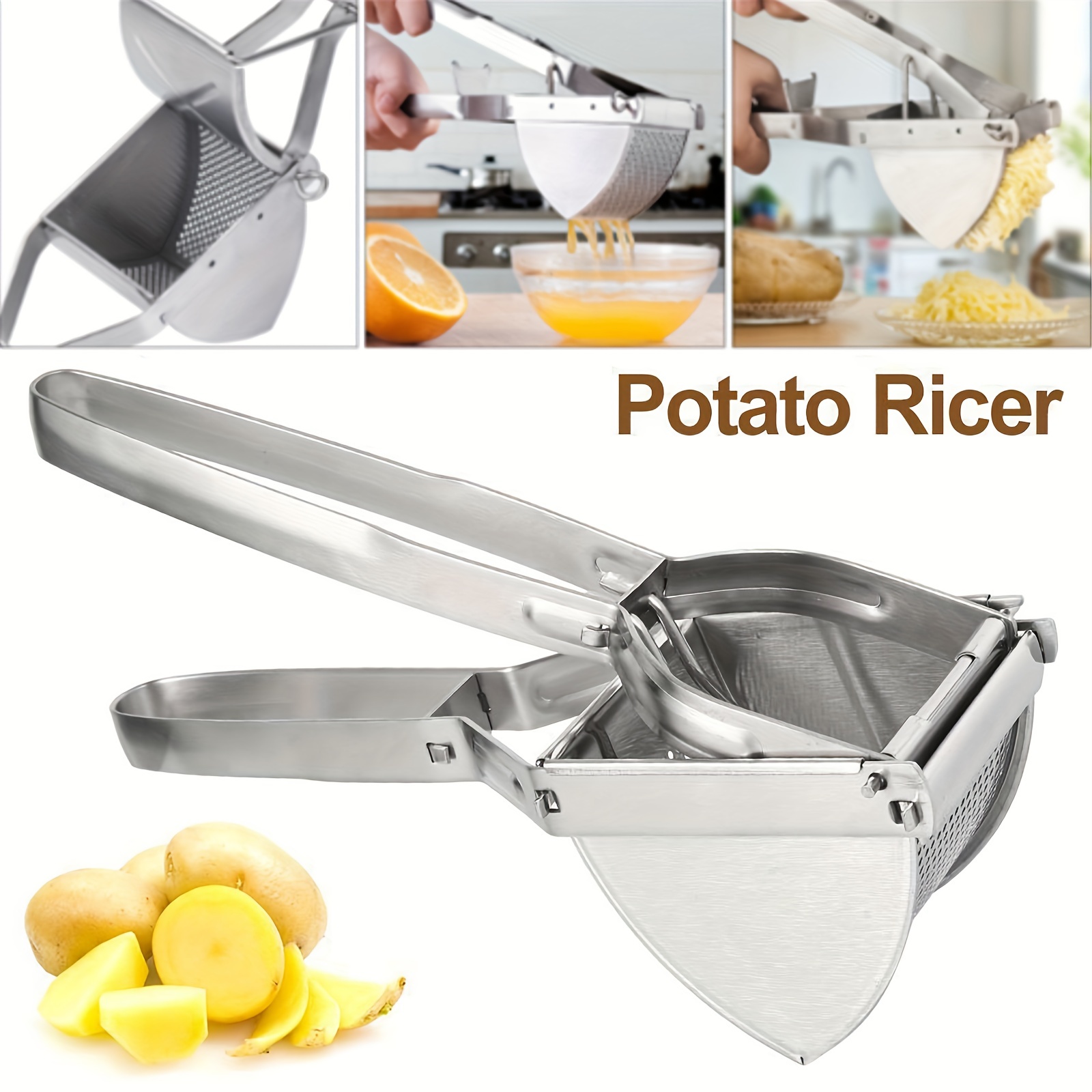 Manual Potato Masher Baby Food Masher Stainless Steel Potato - Temu