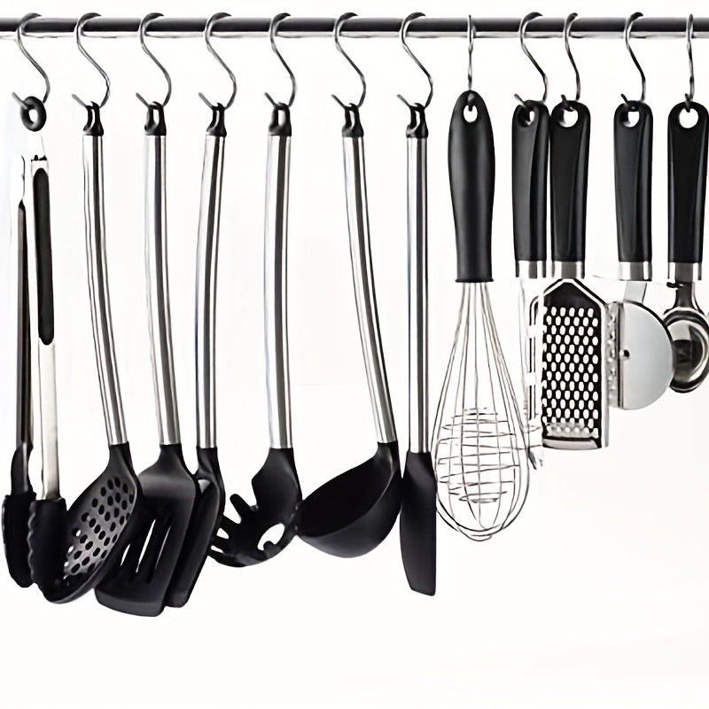 Set di 10 robusti ganci da parete (in acciaio inox) per cucina e bagno -  Wood, Tools & Deco
