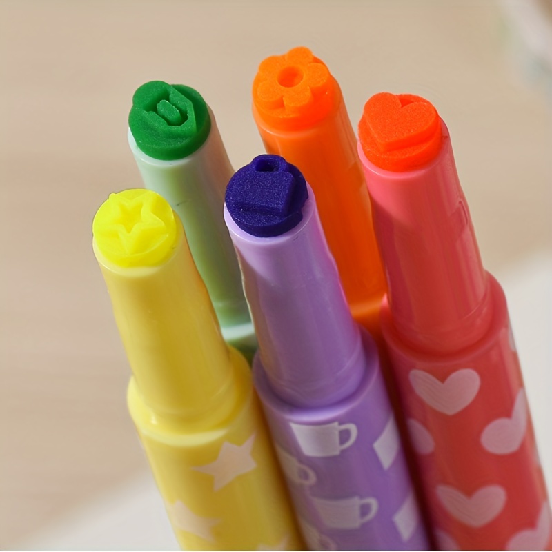 Colorful Ink Stamp Pen Set Highlighter Fun Learning Tool For - Temu