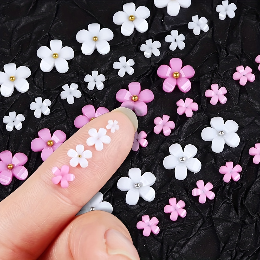 12 Colors Flower Nail Charms for Acrylic Nails, 3D Flowers for Nails Spring  Cheery Blossom Acrylic Flower Nail Art Charms 3D Nail Flowers Gems with
