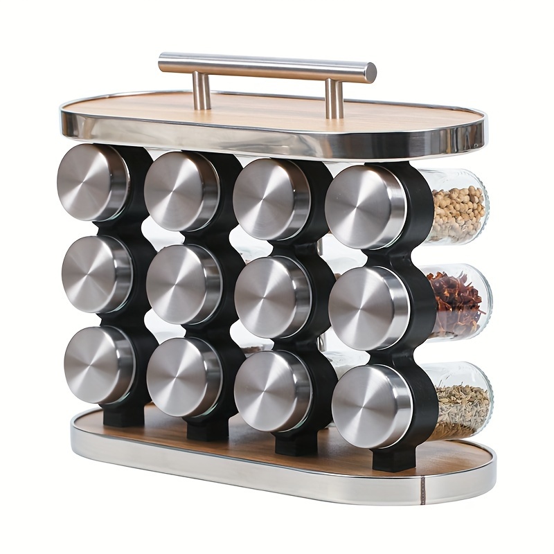Spices And Seasonings Sets, Revolving Countertop Spice Rack With 6jars,  Spice Tower Organizer For Countertop Or Cabinet, Multifunctional Rotating Seasoning  Organizer, Kitchen Spice Storage Rack, Kitchen Accessaries, Farmhouse Decor  - Temu