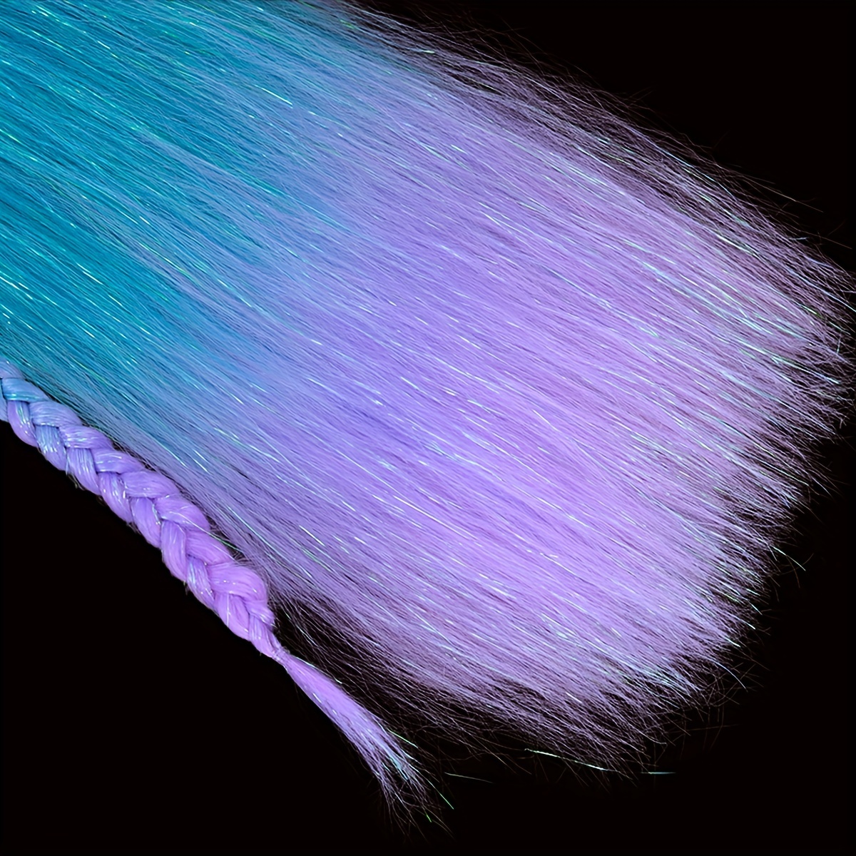 Yaki Diy Ponytail Hair Tinsel Braids Hair Extensions High Temu