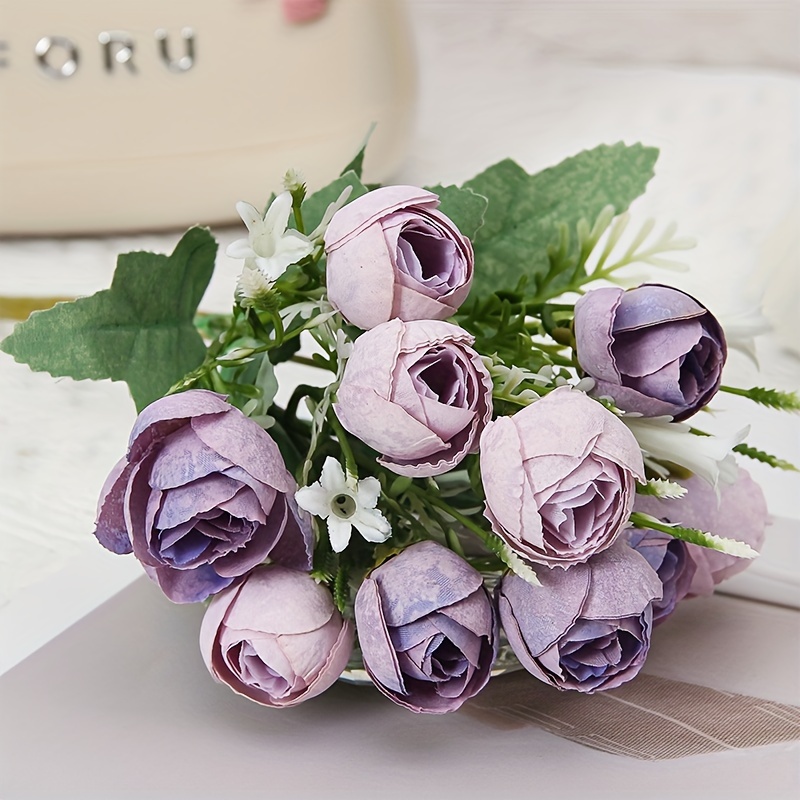 Retro Artificial Rose Flower Simulation Rose Bouquet - Temu