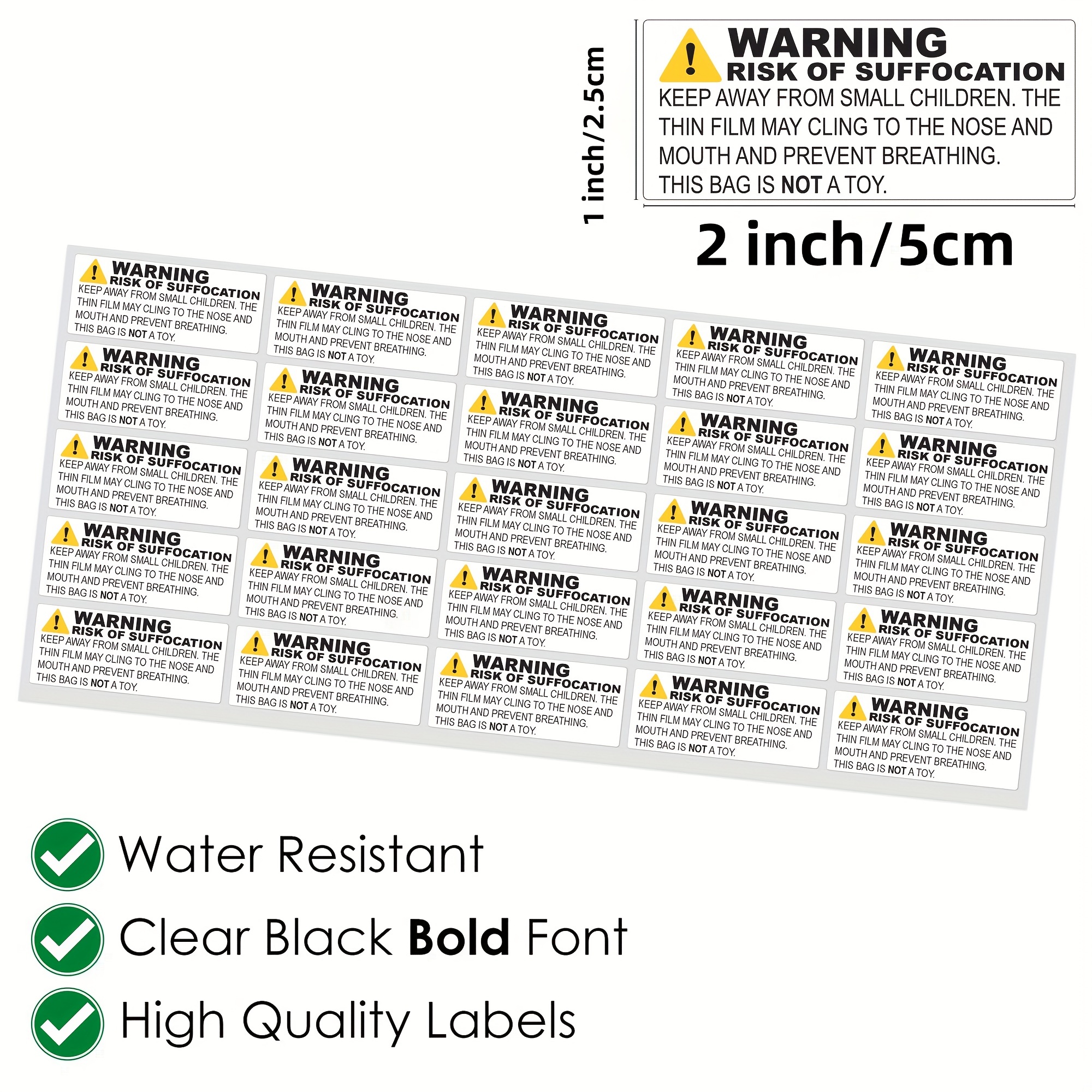 Choking Hazard Warning Labels Stay Away Stickers For - Temu