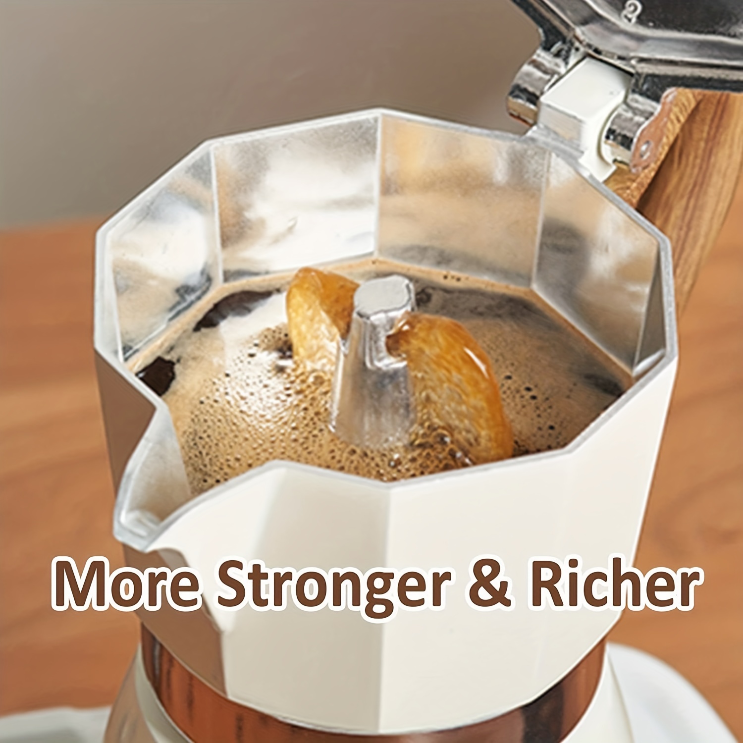 BRAGUE Coffee Makers Italian Coffee Percolator Stovetop For Espresso, 3 Cup  Aluminum Coffee Moka Pot, Moka Coffee Pot With Wooden Handle (Color 