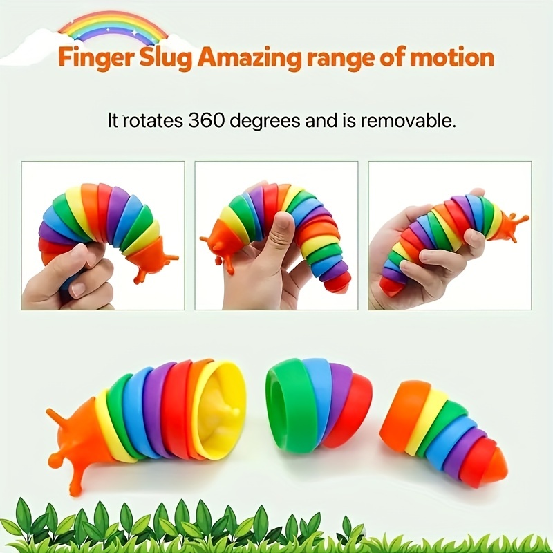 Fidget Slug Decompression Caterpillar Fingertip Snail Vent - Temu