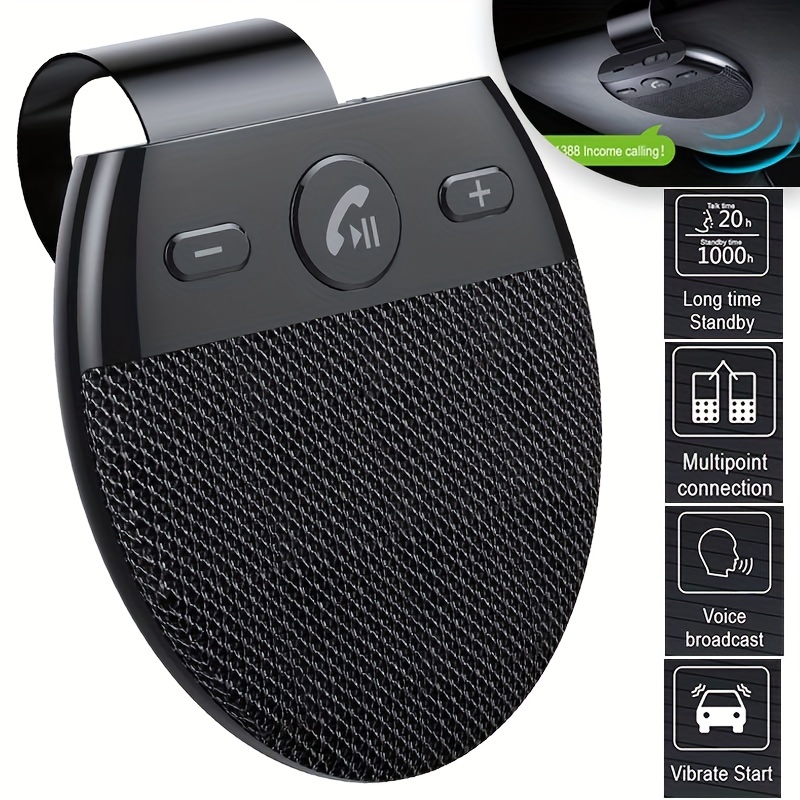 Bluetooth-compatible Handsfree Car Kit Sun Visor Wireless Speakerphone  Multi-point Hands-free BT Speaker Manos Libres Coche - AliExpress