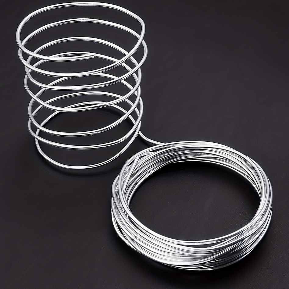 Alambre de aluminio para manualidades, 98.4 pies, 98.4 ft, 0.039 in,  alambre de aluminio flexible y flexible, calibre 18 para hacer joyas