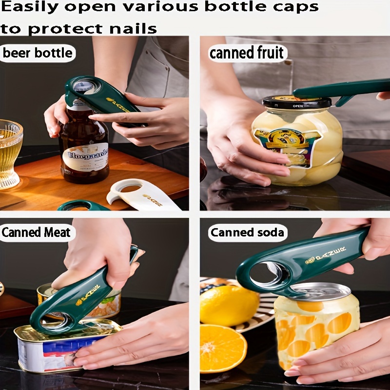 1pc Green Stainless Steel Easy Twist Jar Opener, Bottle Opener