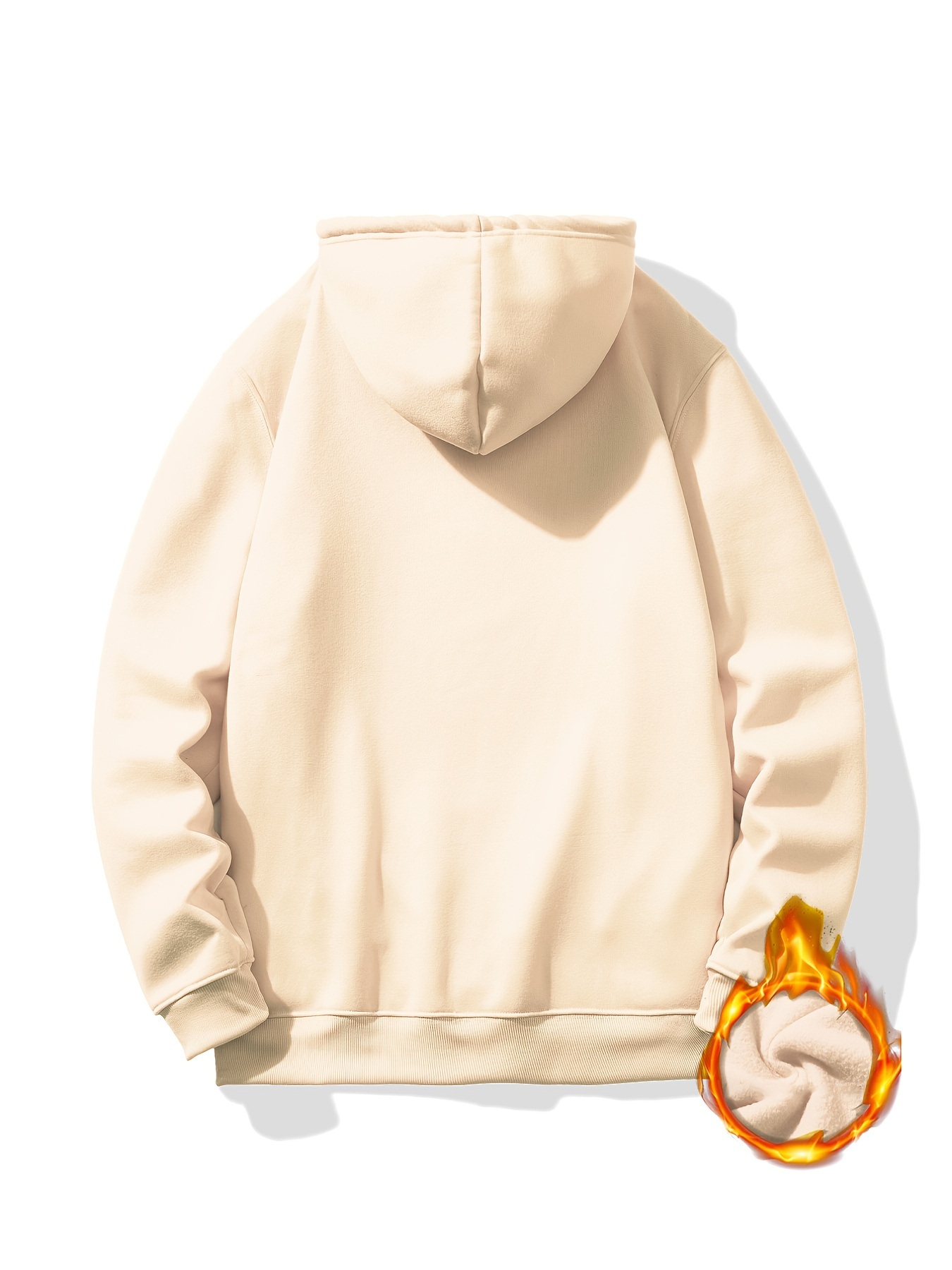 Plus Size Men's Fleece Thermal Hoodie, Graphic Printed Long Sleeve Thick  Drawstring Hooded Sweatshirt For Winter - Temu New Zealand