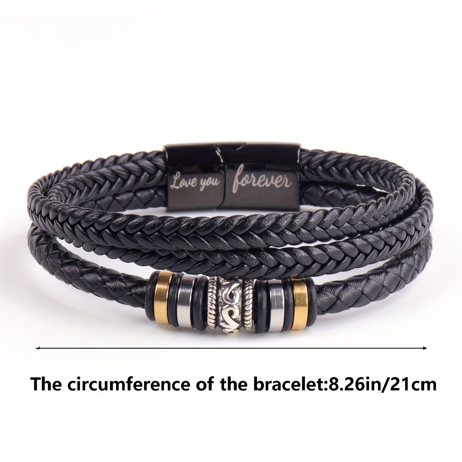 Trendy Style Personalized Leather Rope Bracelet For Men