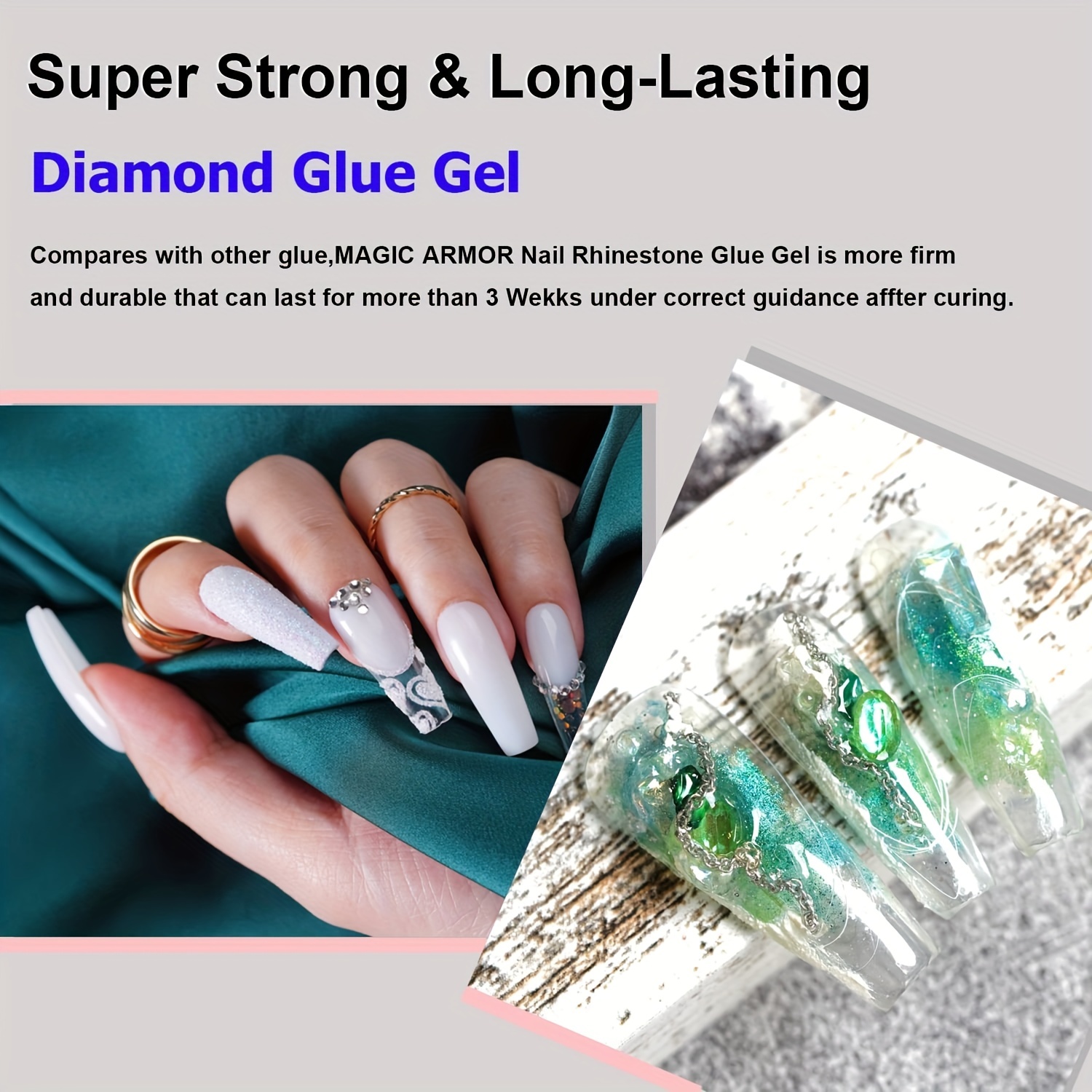 Rhinestone Glue for Nails 30ML Super Strong Adhesive