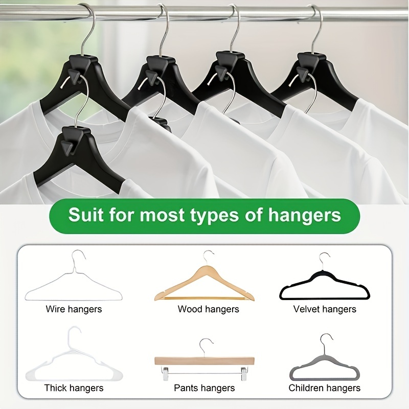 Metal Clothes Hanger Connector Hooks, 10Pcs Durable Hanger Hooks Extender  Clips, Space Saving Hangers for Clothes, Cascading Hanger Connection Hooks
