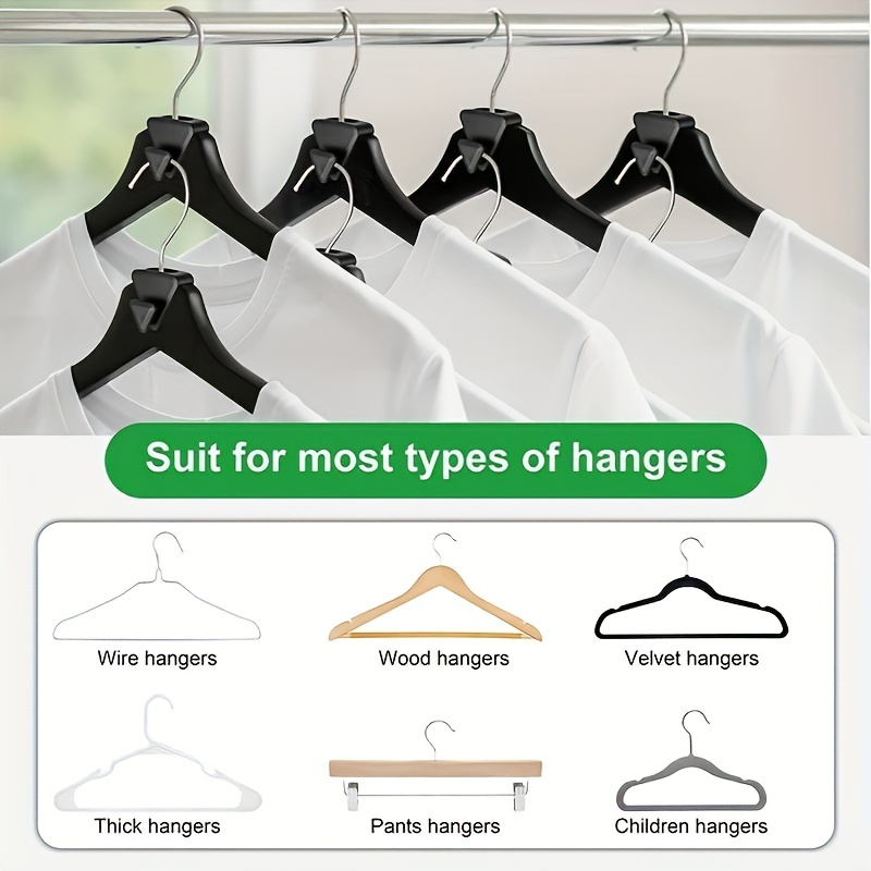 Triangle Clothes Hanger Extender Clips Space Saving Cascading