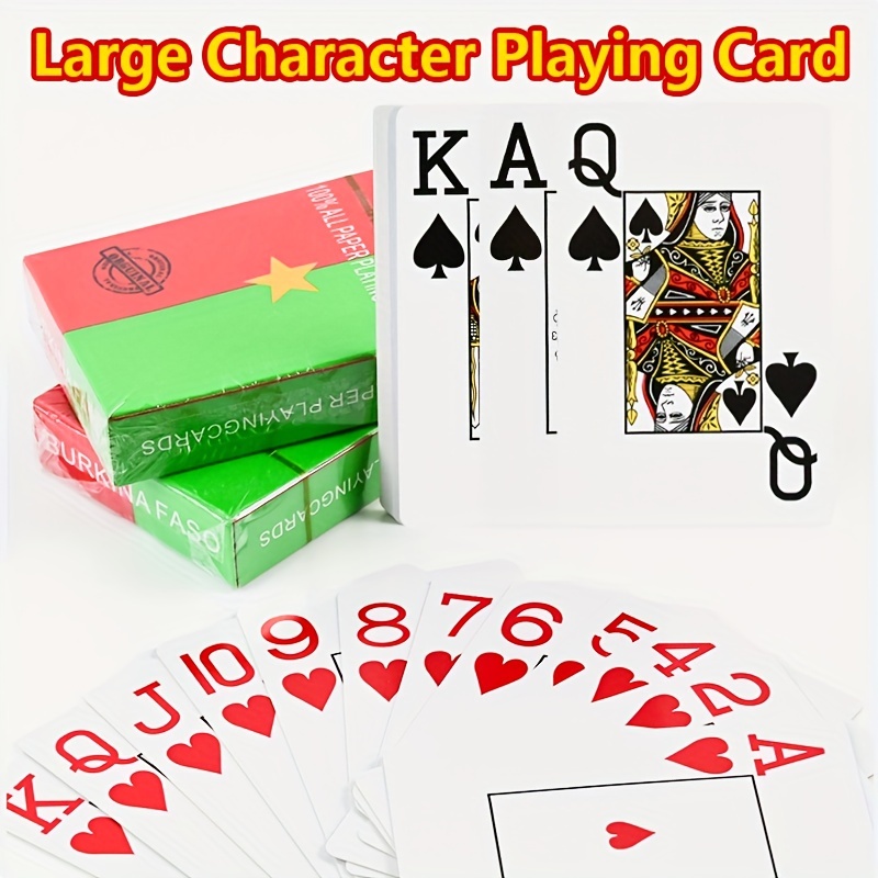 

2pcs Large Font Playing Cards, Entertainment Game, Large Font Poker Cards