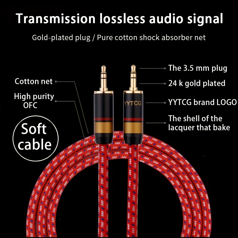 Câble audio jack 3.5mm aux cable 3.5 mm jack câble haut-parleur
