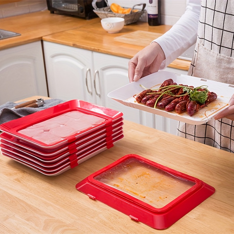 Food Preservation Trays Stackable Reusable Food Tray With - Temu