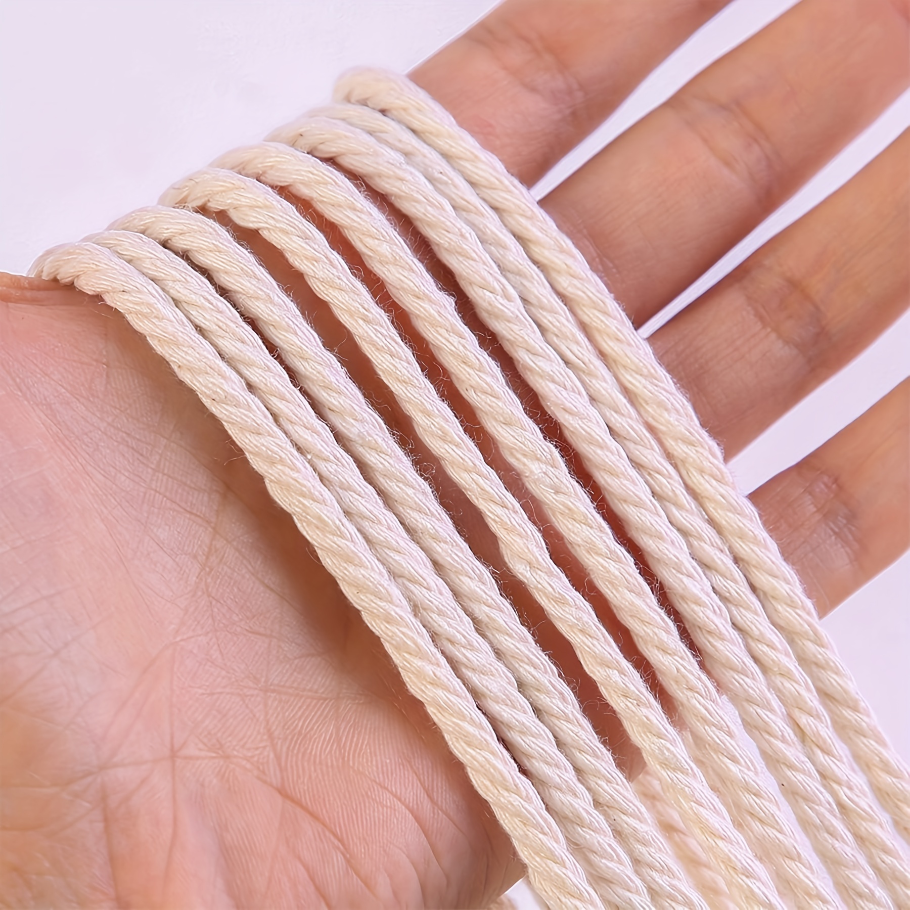 Two Strand Twisted Multicolored Cotton Rope Cord Soft Rope 10mm