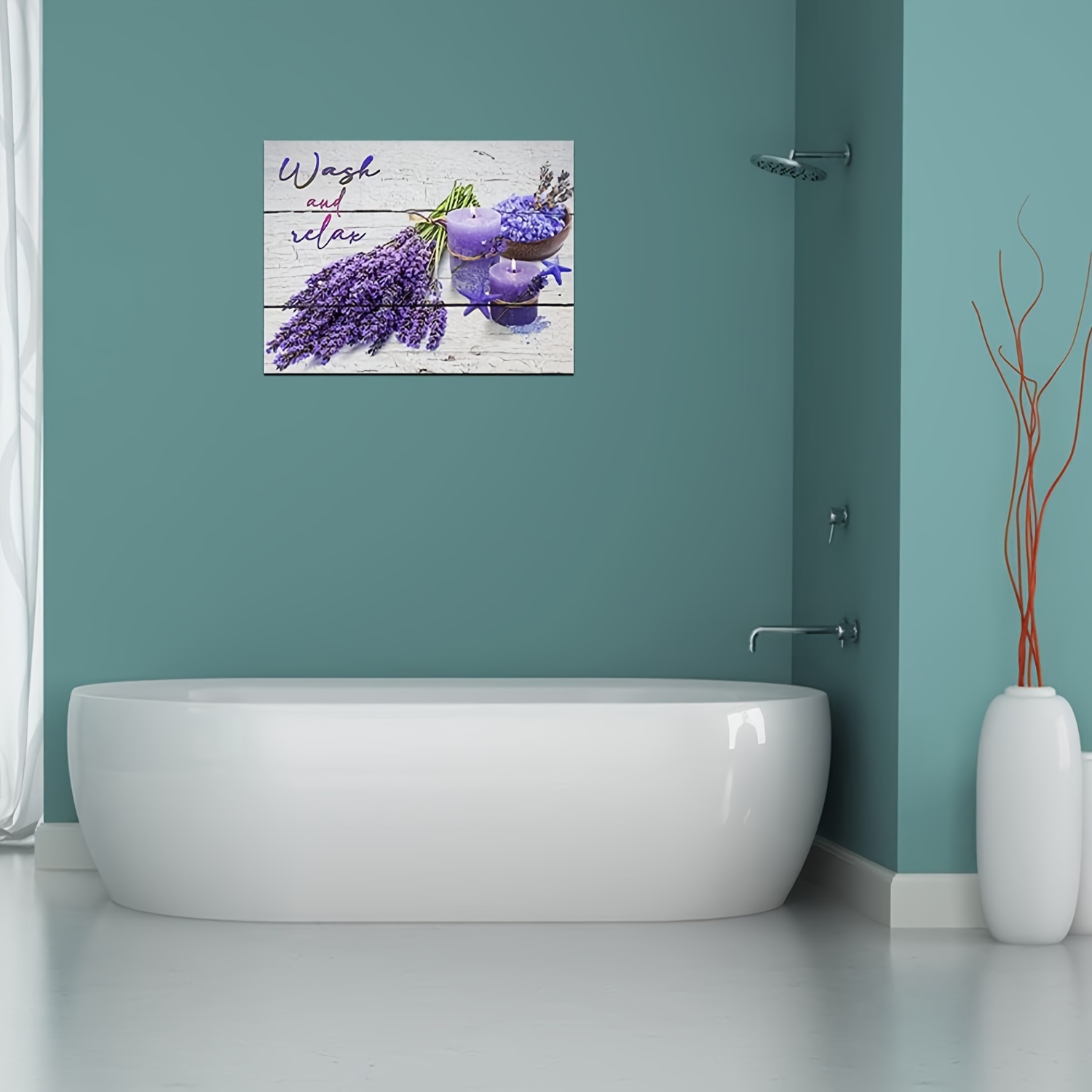 1 Pezzo Di Arte Da Parete Per Il Bagno Quadri Color Lavanda - Temu