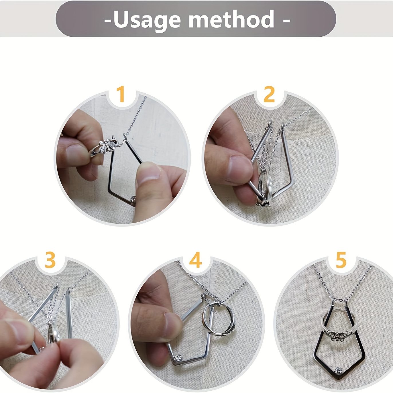 Geometric Ring Protector Necklace