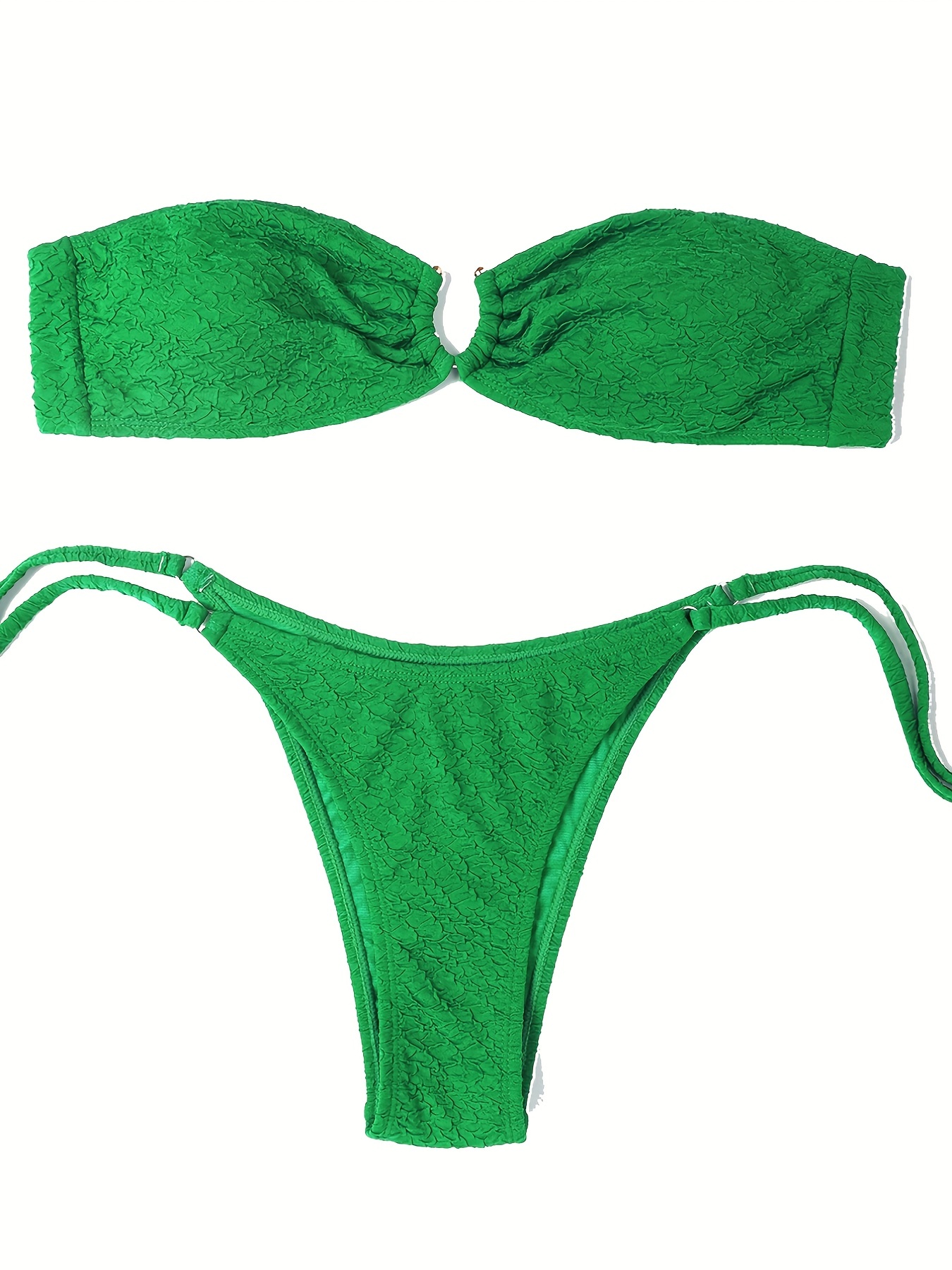 Emerald Green Bandeau Bikini Top, Swimwear