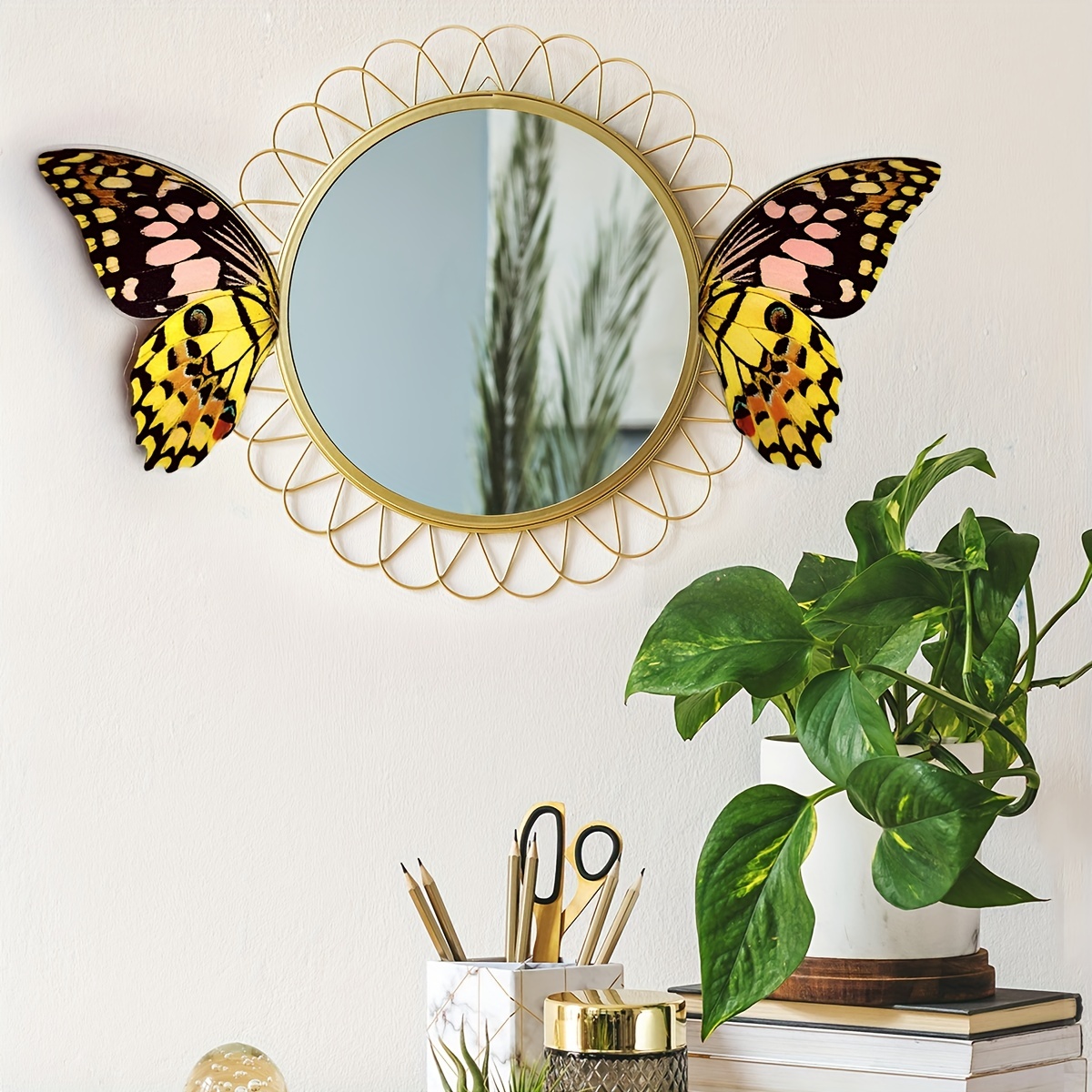 3d Butterfly Mirror Mural Stickers For Home And Room - Temu