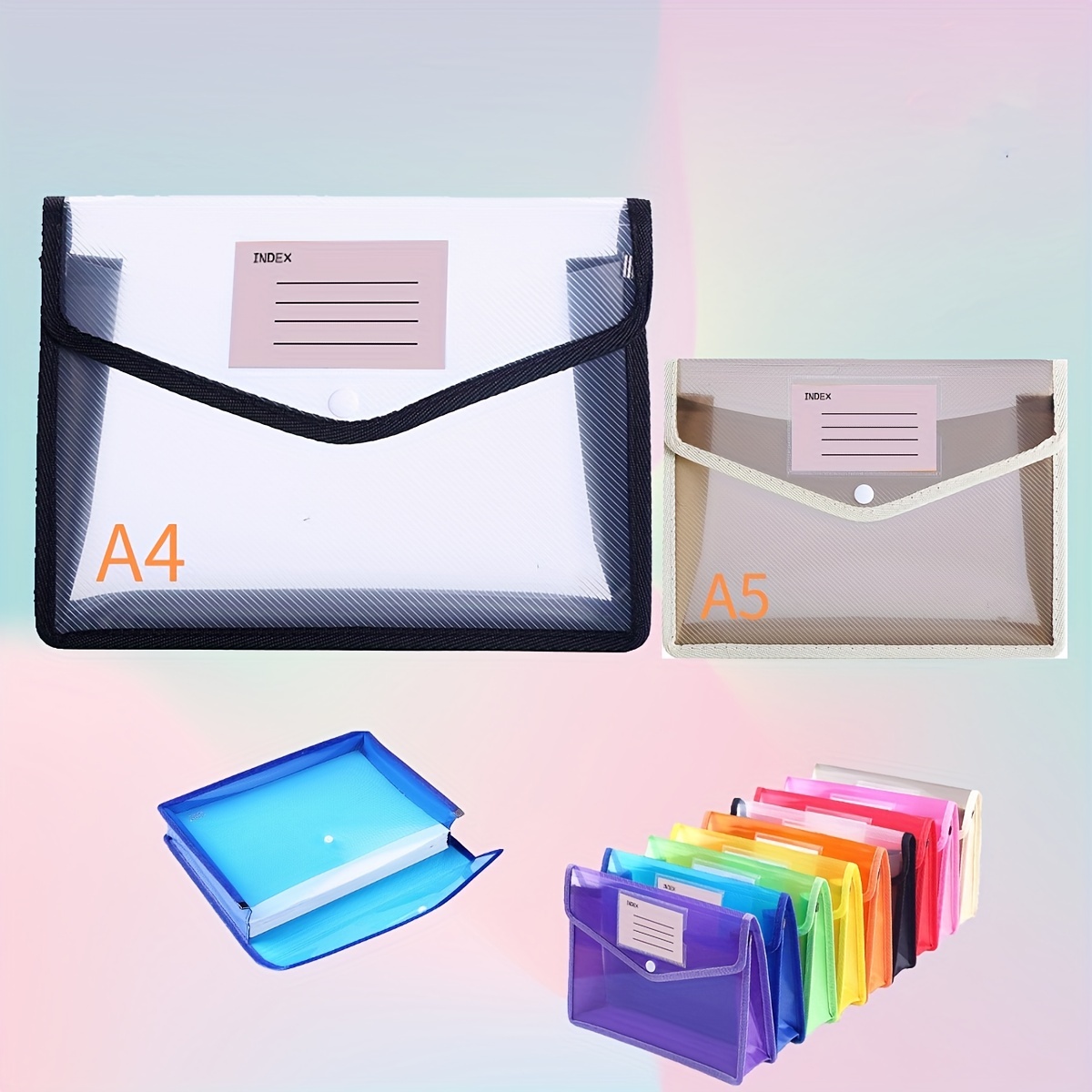 Pochettes porte-cartes auto-adhésives, pochettes porte-cartes, bibliothèque  transparente avec haut ouvert pour cartes d'indexation, 60 pièces -  AliExpress