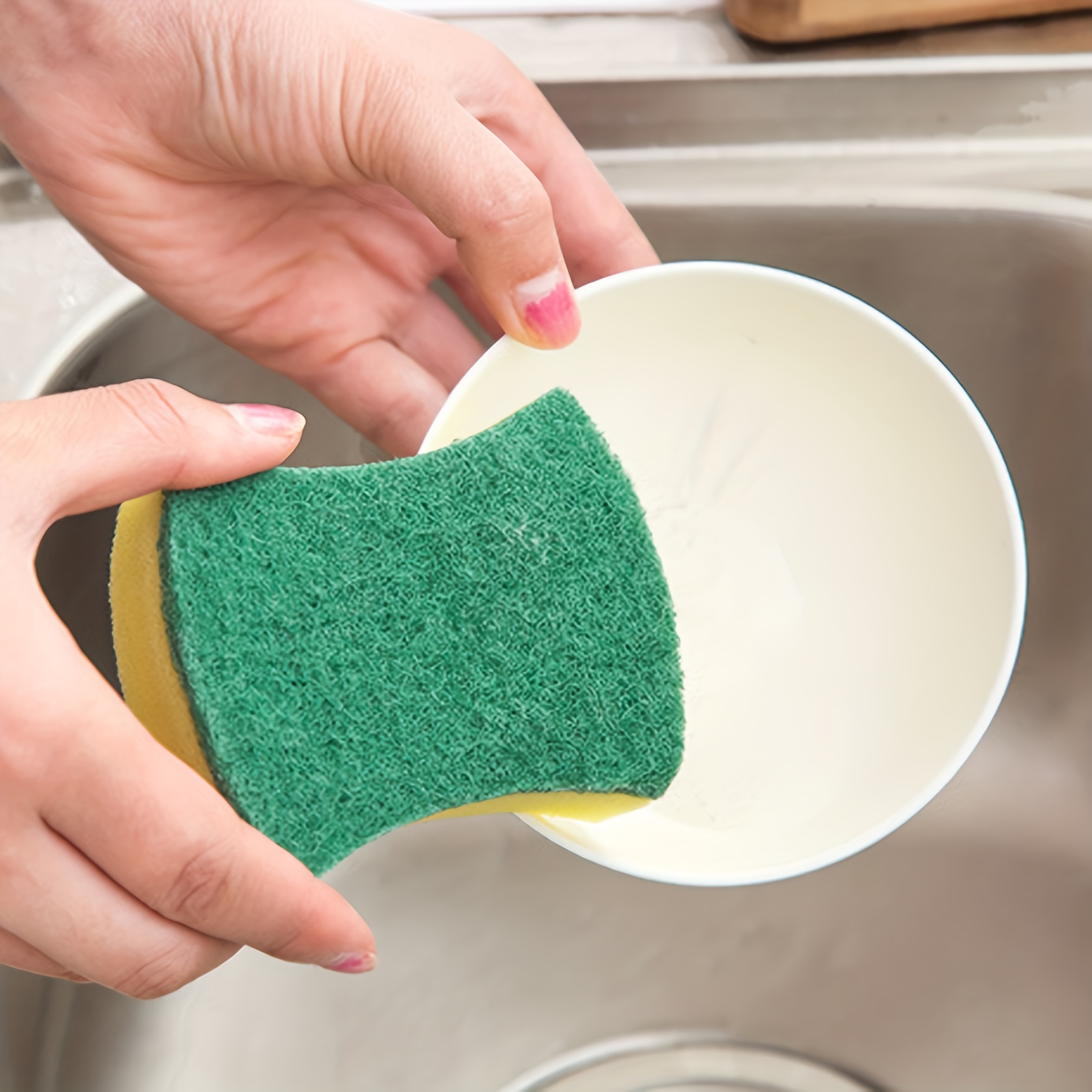 Mirror Cleaning Sponge Household Cleaning Sponge Dishwashing - Temu