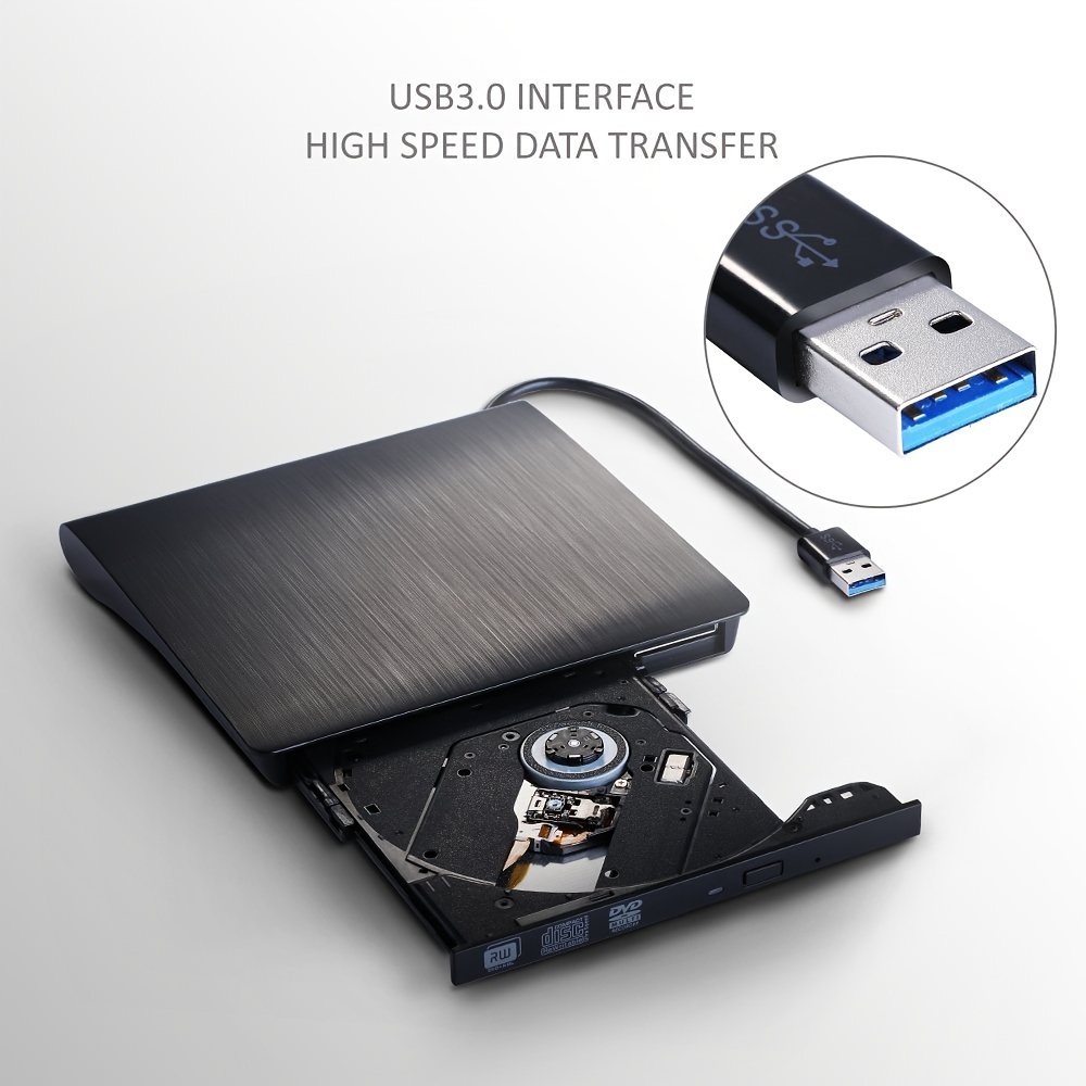 USB 3.0 Graveur Lecteur DVD Externe Blu Ray 4K 3D, Portable Ultra Slim  Bluray DVD CD-RW pour Mac OS, Linux, PC Windows XP/Vista