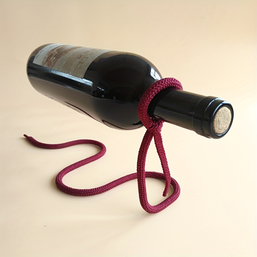 Porte bouteille vin corde magique