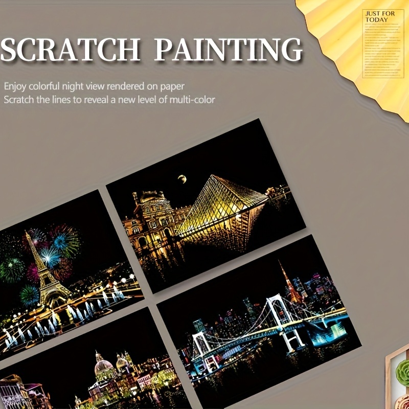 Scratch off Art Set Creative Diy Scratch off Painting Dazzle - Temu