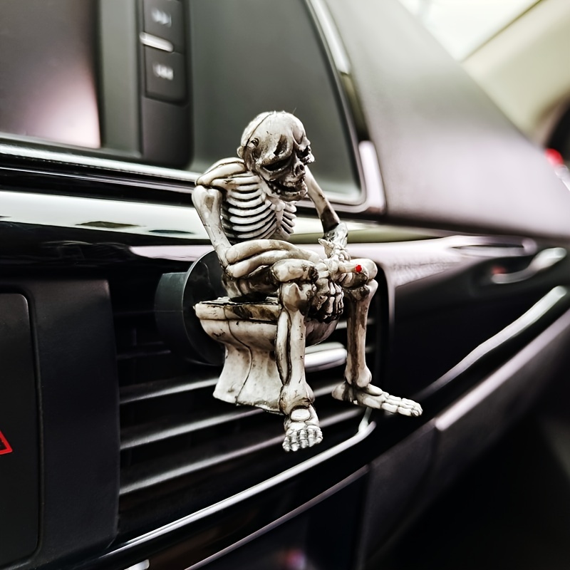 Cool Skull Car Decor for Car Truck Air Fresheners Vent Clips, Car Scent  Freshener Things, Goth Automotive Interior Aesthetic Decorations, Mens