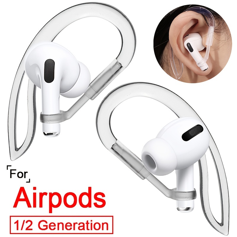 Ganchos de repuesto para AirPods Pro 2, almohadillas antideslizantes de  silicona para auriculares AirPods Pro2, accesorios para puntas de ala  blancas