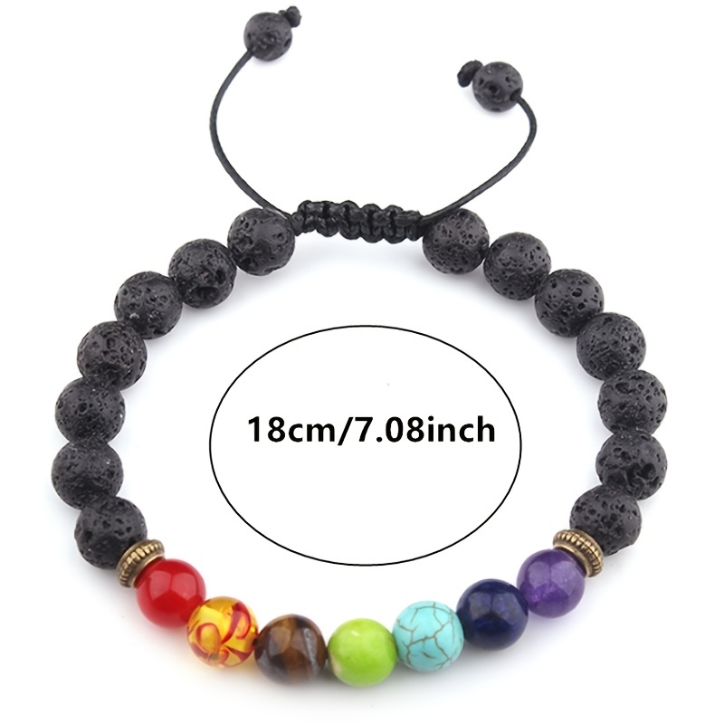 Natural Stone Volcanic Stone Braided Bracelet