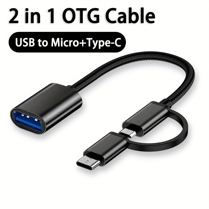 in otg cable usb micro type c nylon braided data sync Temu