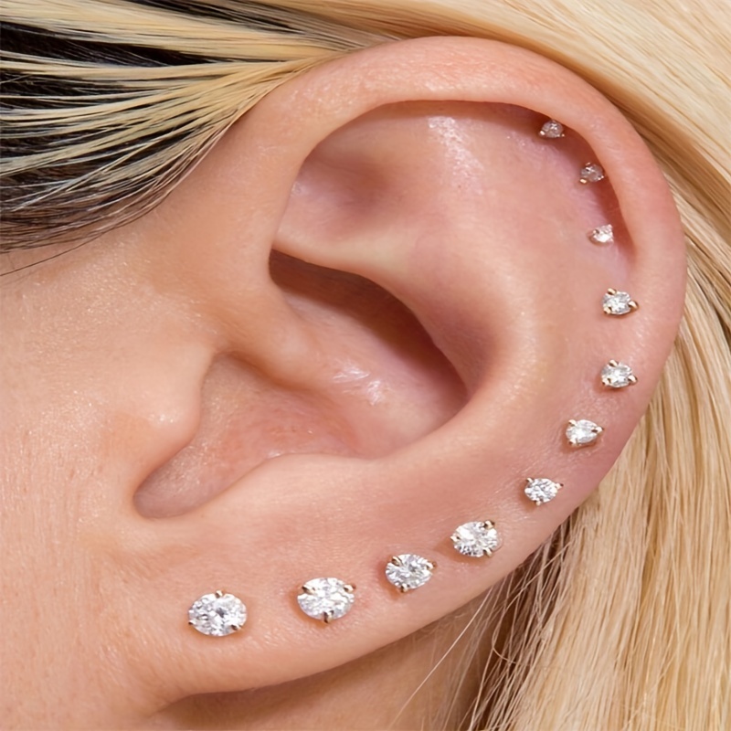Petite Heart Flat Back Earrings — T H A L K E N